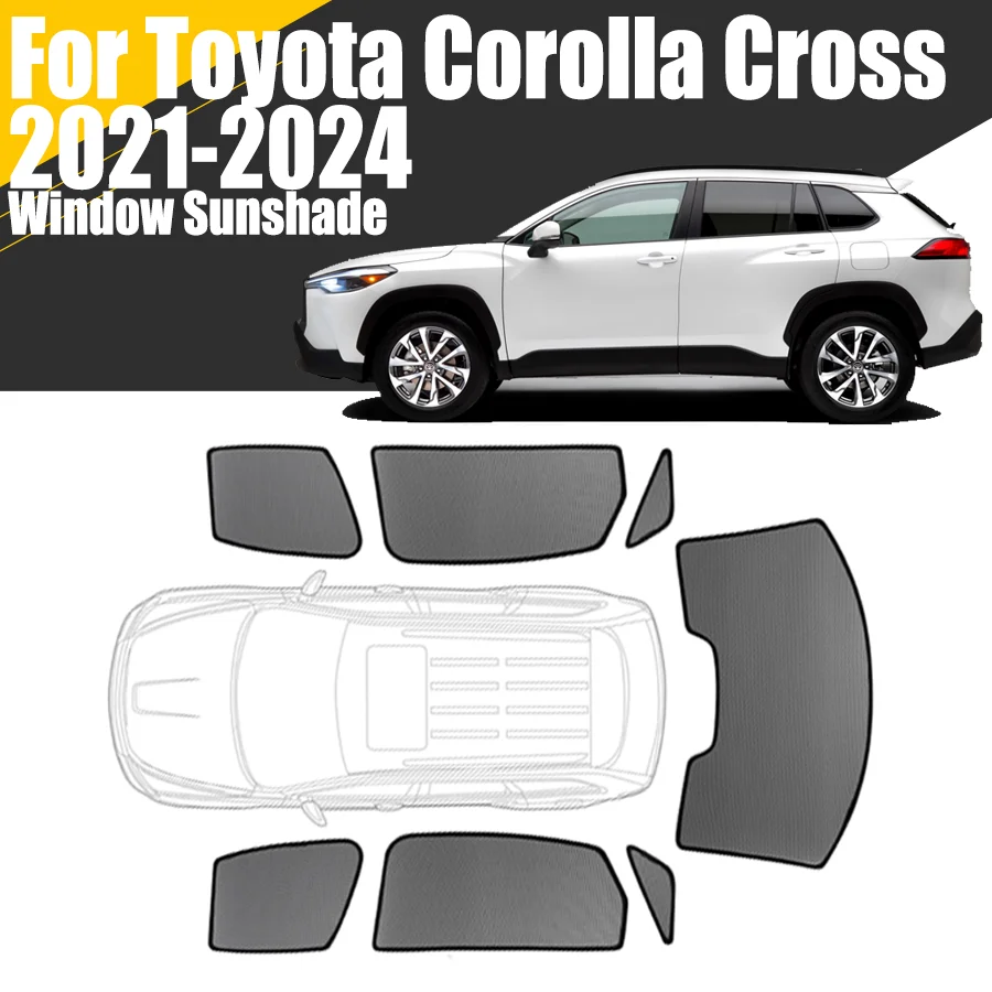 Niestandardowa magnetyczna osłona przeciwsłoneczna na okno samochodu dla Toyota Corolla Cross 2021 - 2024 Siatkowa zasłona przedniej szyby 2022 2023