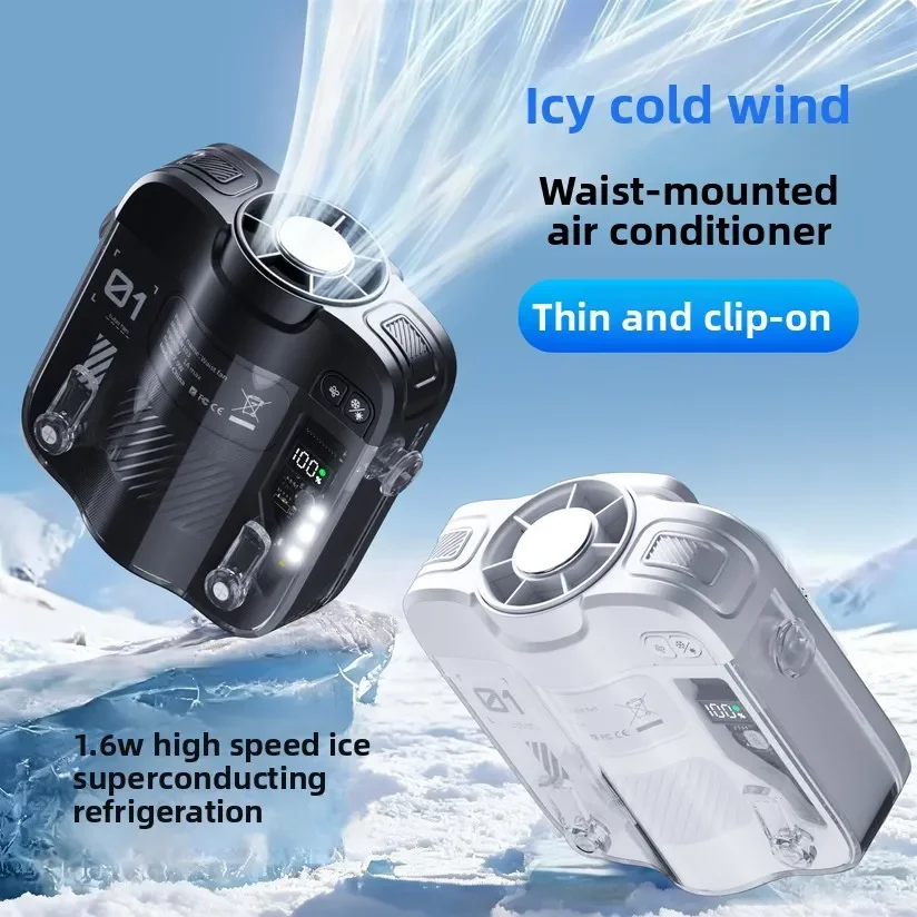 Portable Cooling Waist Hanging Fan, Outdoor Construction Site Cooling Fan, Usb Mini Hanging Fan