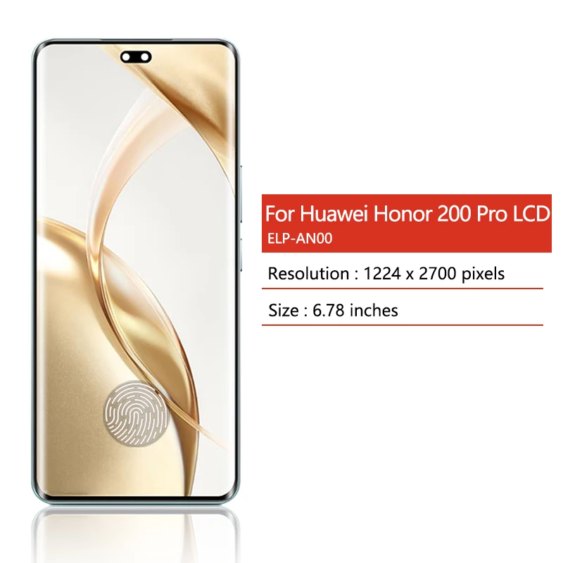 6.78" AMOLED For Huawei Honor 200 Pro ELP-AN00 LCD Display Touch Screen Digitizer For Honor 200Pro Display With Fingerprint image 2