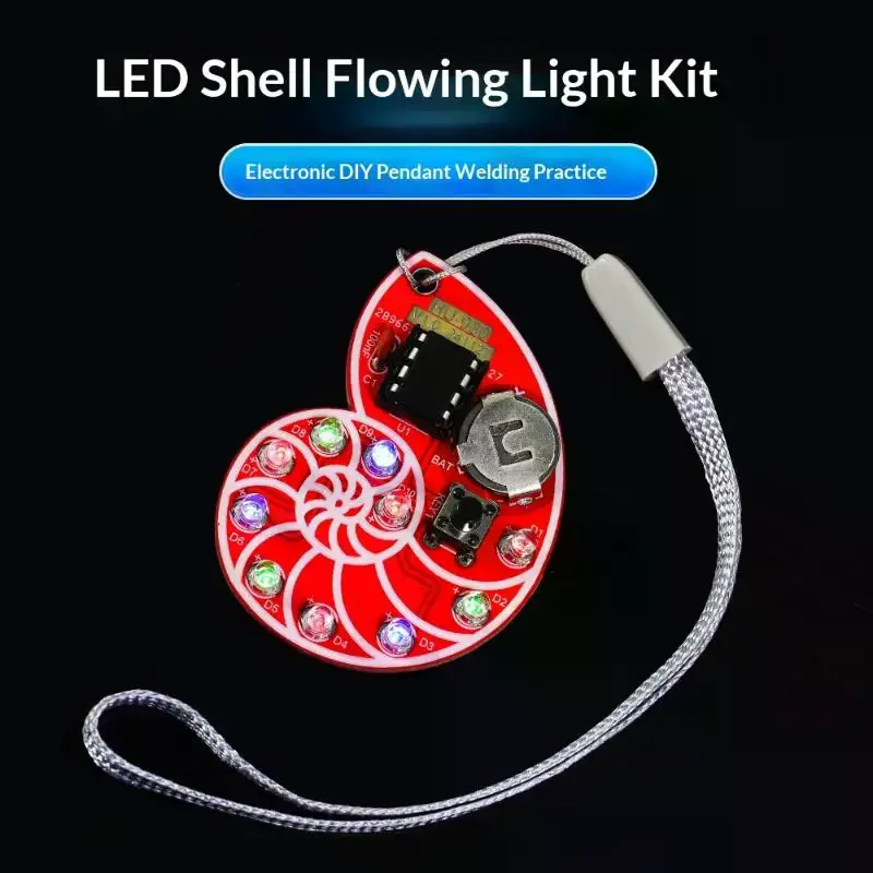 LED Shell Flowing Light Kit With Colorful Flashing Effects And DIY Welding Practice Function Perfect For Electronic Hobbyists