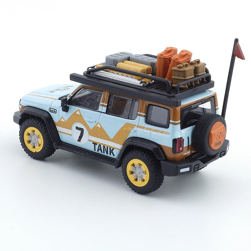 XCARTOYS-Conjunto Off-Road para Meninos, Tanque 1: 64 300, 2 Carro Off-Road Desert, Veículo Motorizado em Liga, Modelo de Metal Diecast, Brinquedos para Crianças