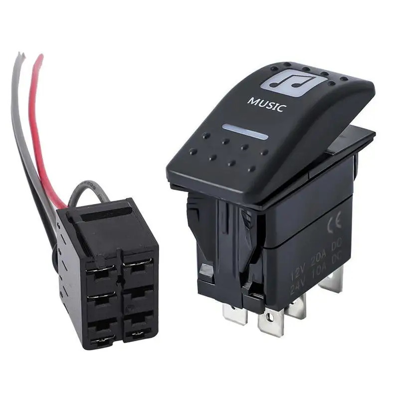 Durable Music Rocker Switch with Pre-Wired Backing Fit for Can Am Maverick Commander Defender High Quality