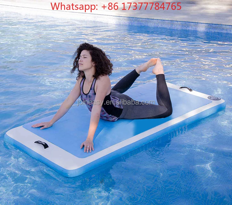 Pool Floating Inflatable Yoga Air Track, Foldable Aqua Fitness Water Board Water Mat Sports Entertainment Equipment