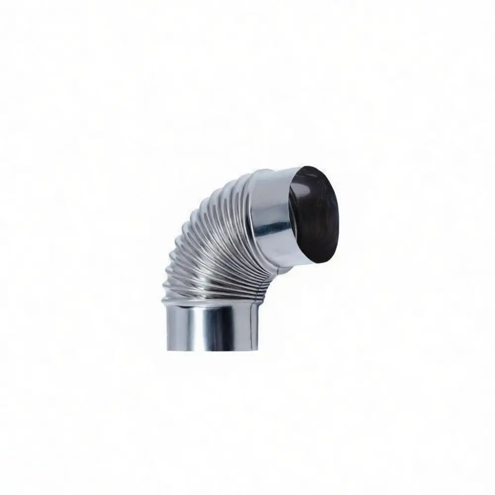 Durable Stainless Steel Chimney Connector Thickened Wood Stove Flue Exhaust Pipe Seamless Venting Ducting Tube