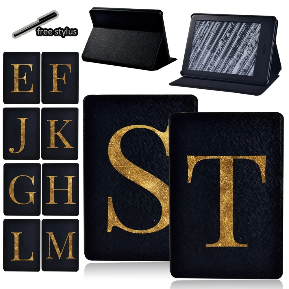 Tablet Stand Case for Kindle 10th Gen/Kindle 8th Gen/Kindle Paperwhite 5 (11th)/1/2/4/3 Anti-drop Letter Print Protective Cover