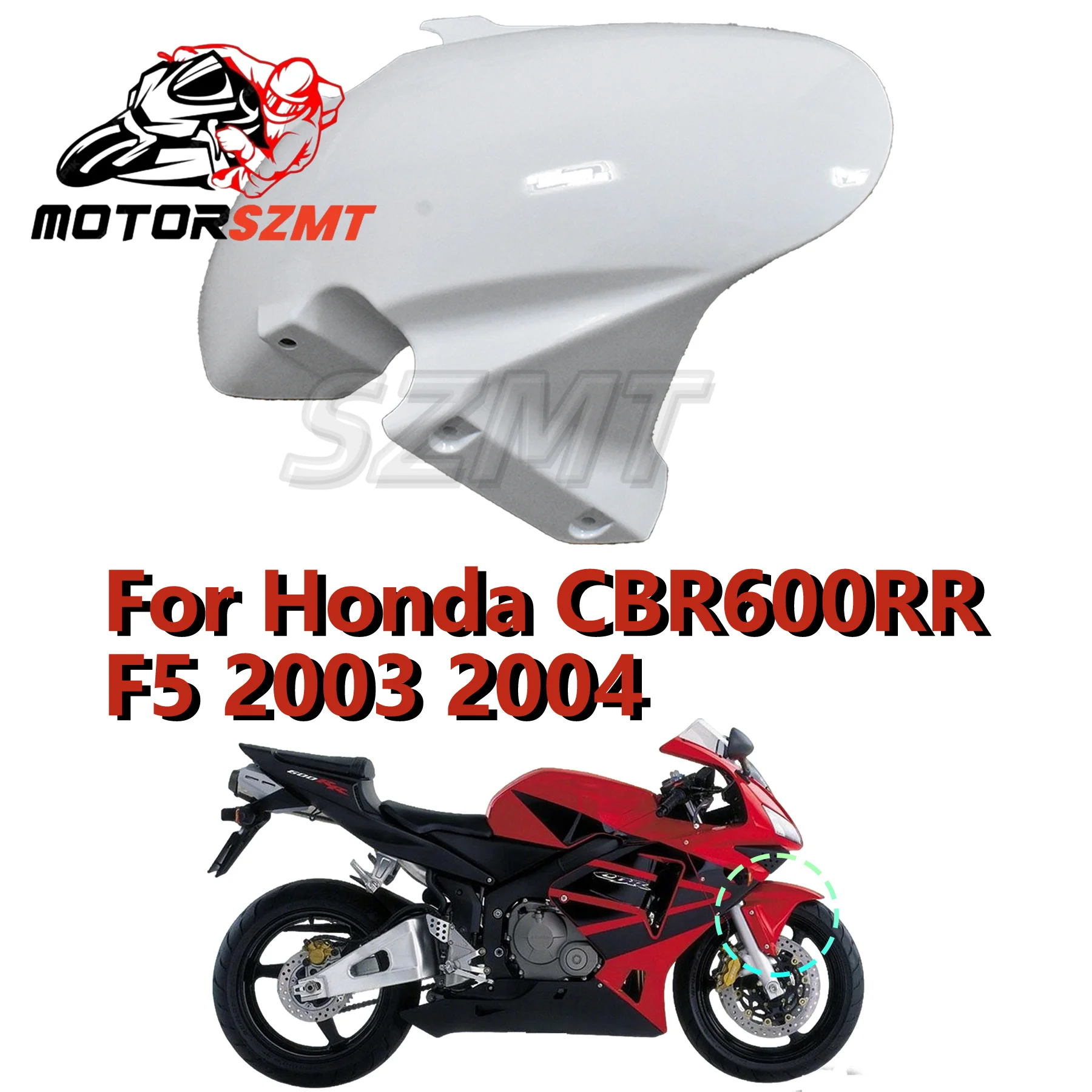 

Motorcycle Front Fender Front Protector Mudguard ABS for Honda CBR600R F5 2003-2004