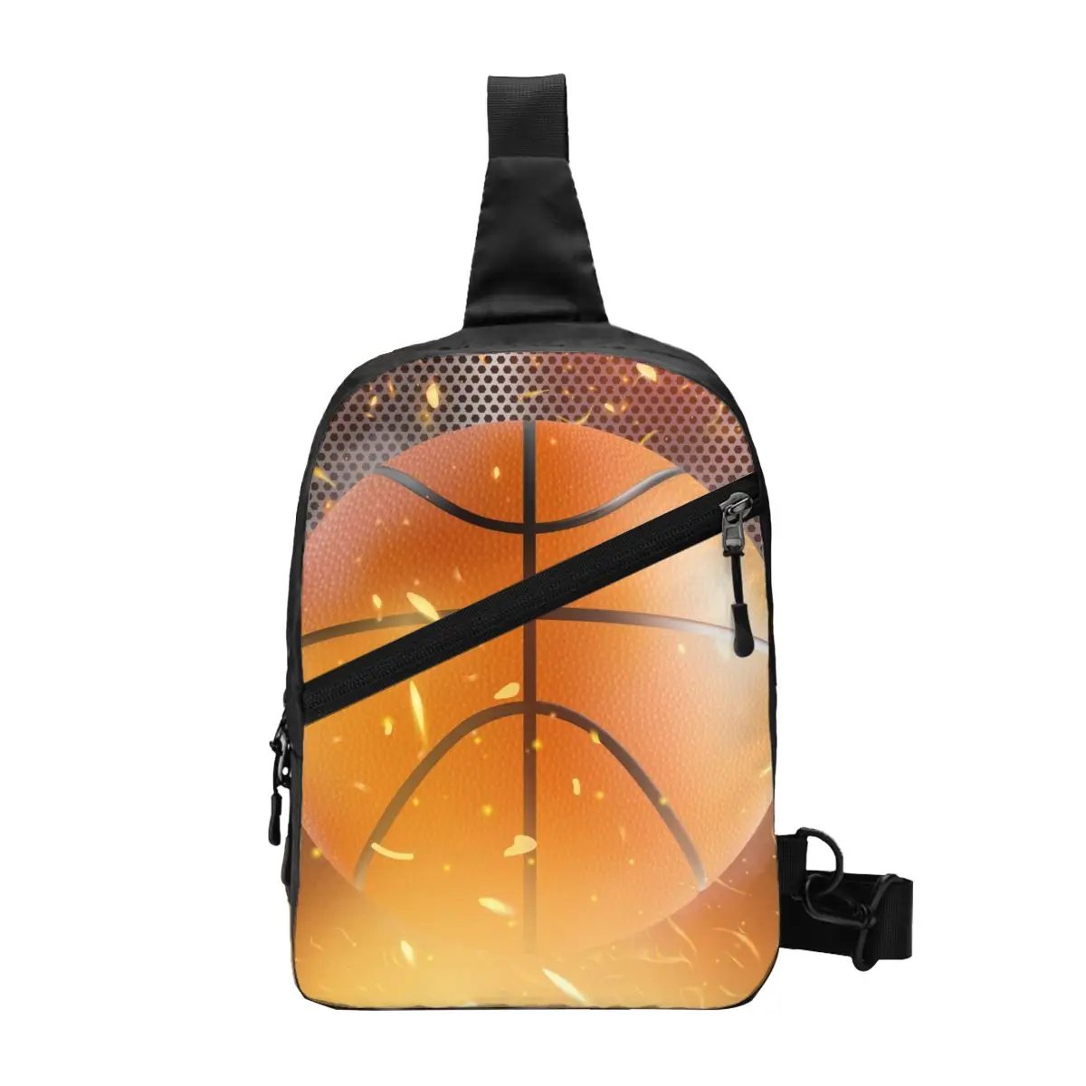 Custom Basketball Sports Pattern Sling Chest Bag Customized Crossbody Shoulder Backpack for Men Cycling Camping Daypack