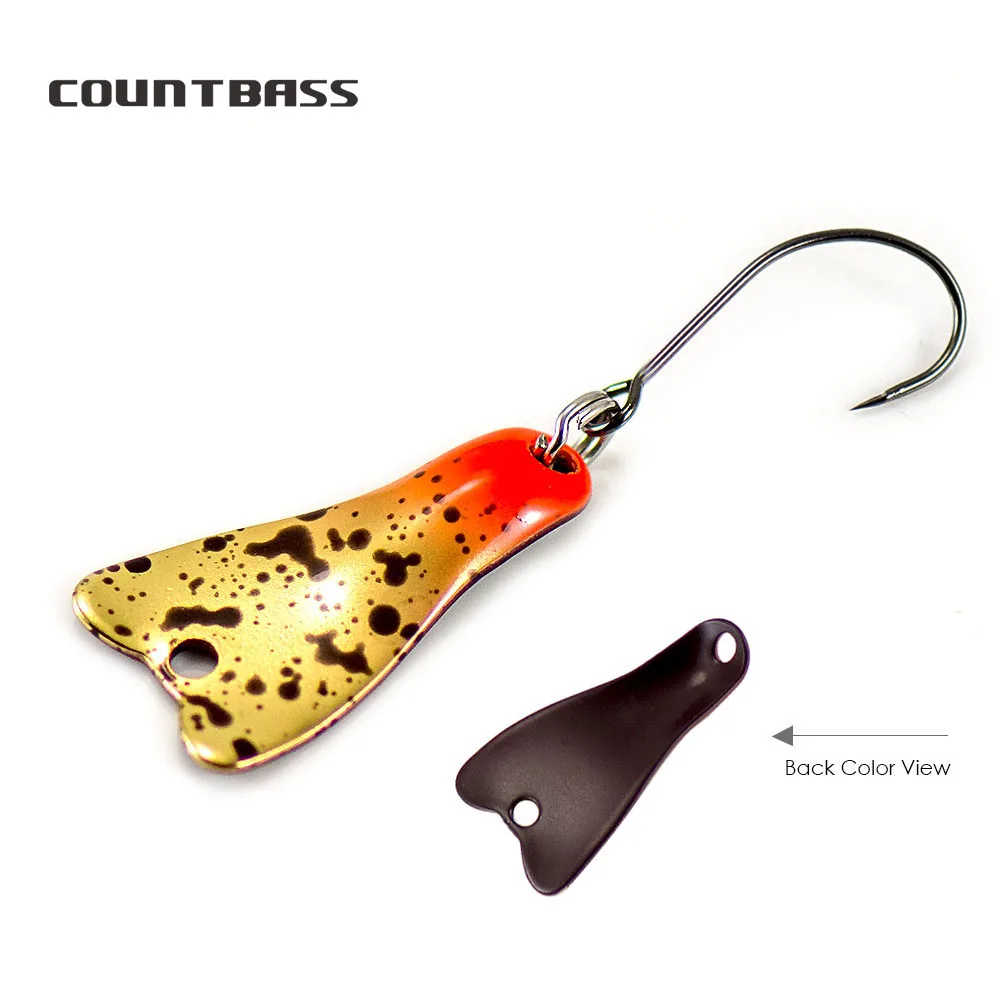 

COUNTBASS Casting Spoon Salmon Trout Pike Bass Metal Brass Fishing Lures 2g 5/64oz