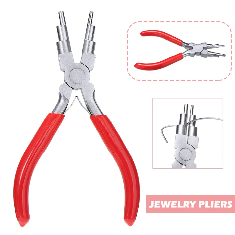 Flat Curved Nose Pliers Ring Looping Wire Looper Split DIY Ring Jewelry Making Six-segment Hand-wound Modeling Pliers