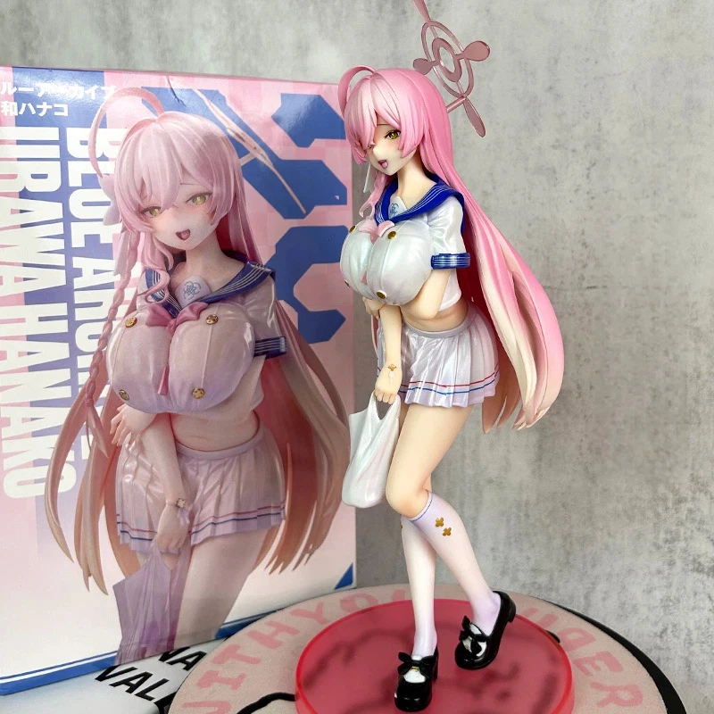 

Blue Archive Urawa Hanako Anime Figure Sailor Uniform Model Desktop Chassis Decoration Ornament Birthday Gift Collector