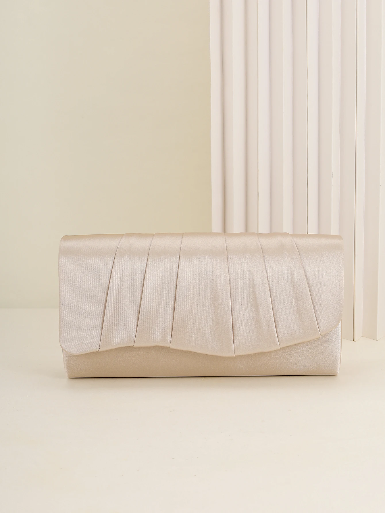Damen-Dinner-Tasche, plissiert, einfarbig, Clutch, Party, Abendessen, Hochzeit, leicht, luxuriös, Umschlag, Abendtasche für Abschlussball, Abendessen/Bankett – Detail 6