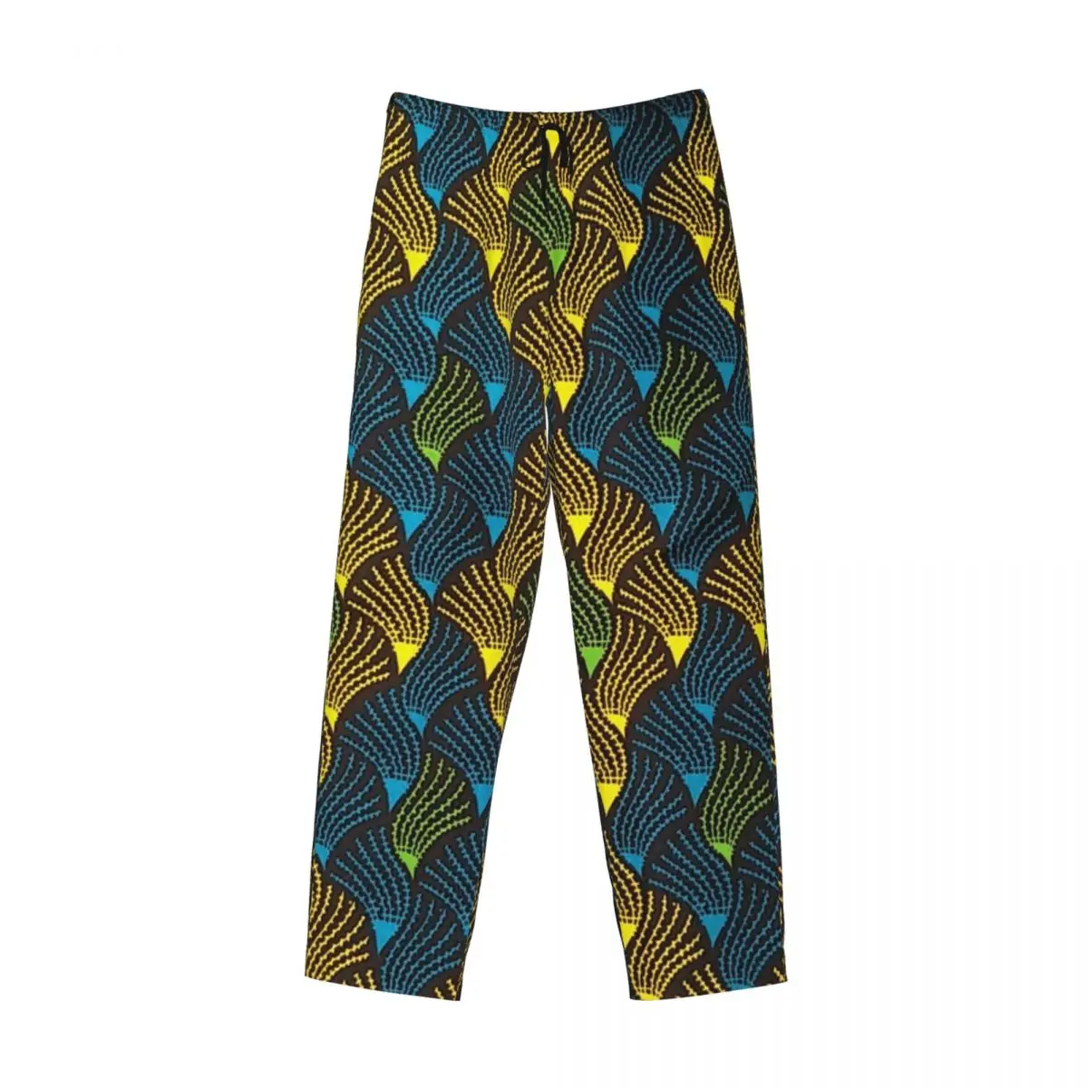 Custom African Ankara Wax Print Pajama Pants Men Sleepwear Sleep Lounge Bottoms with Pockets