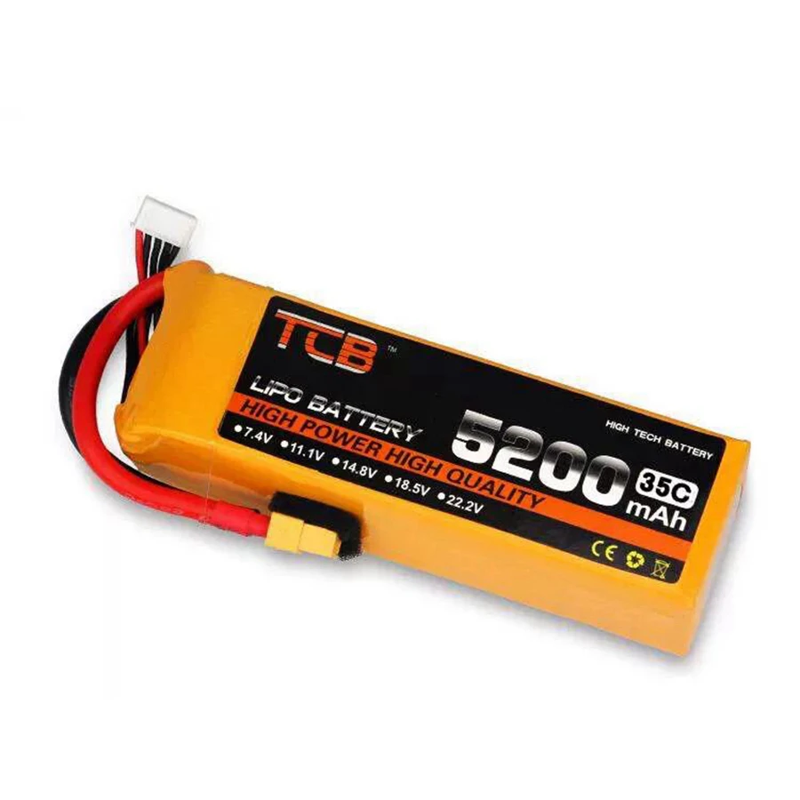 2S 3S 4S 5S 6S 7S 8S 5200mAh 25C Remote Control Aircraft Model Airplane Rechargeable Lithium Battery Pack  526