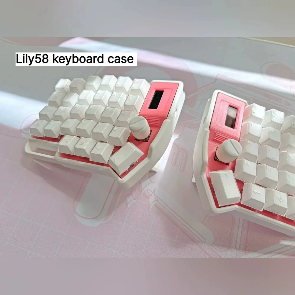 Lily58 Split Keyboard Case Customized Manta58 3D Printing Mechanical Keyboard Shell Ergonomics Gaming Keyboards Accessories