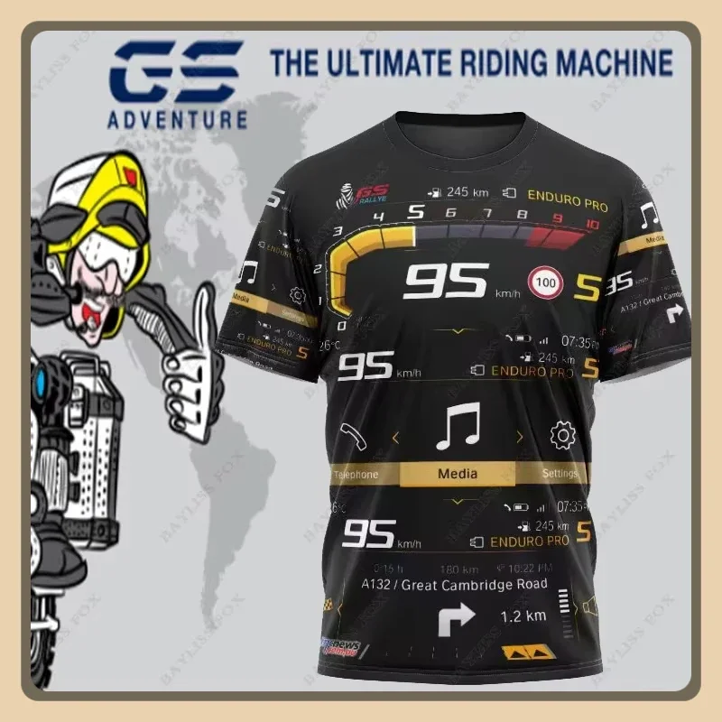 Motorsport Summer Motorcycle T-Shirts Motorrad Rallye R1200 GS For BMW ADVENTURE Men's Short Motorbike Quick dry Jerseys