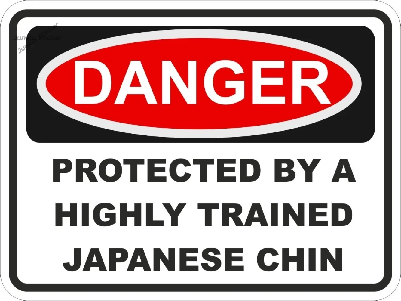 Japanische Barbilla Perro Danger Aufkleber Hochauflösendes Vinyl Wasserdichter Lustiger Fensteraufkleber Wasserfester Vinyl-Dekal UV-beständig
