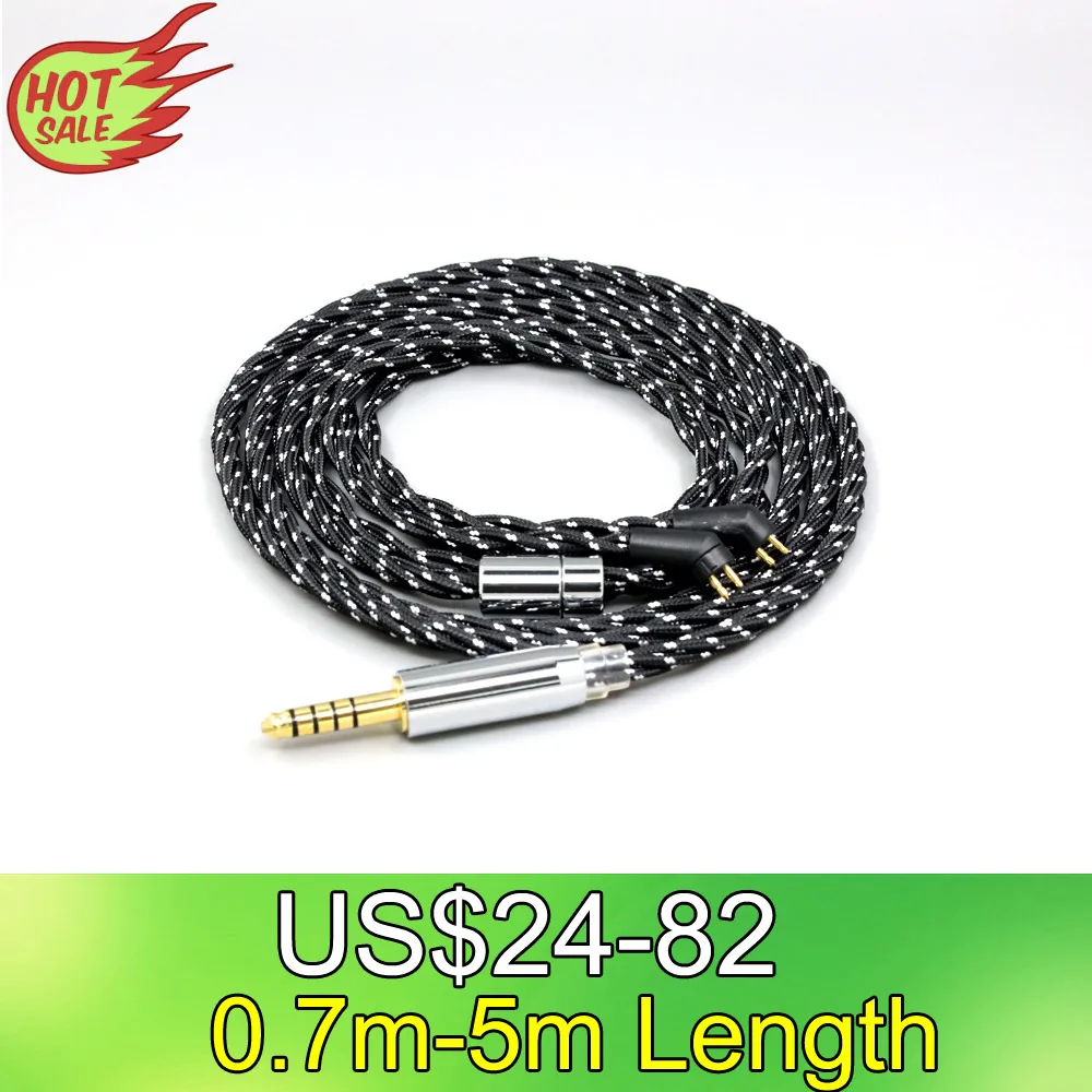 OCC Mixed OFC Twisting Nylon Earphone Cable For Etymotic ER4B ER4PT ER4S ER6I ER4 2pin LN008721