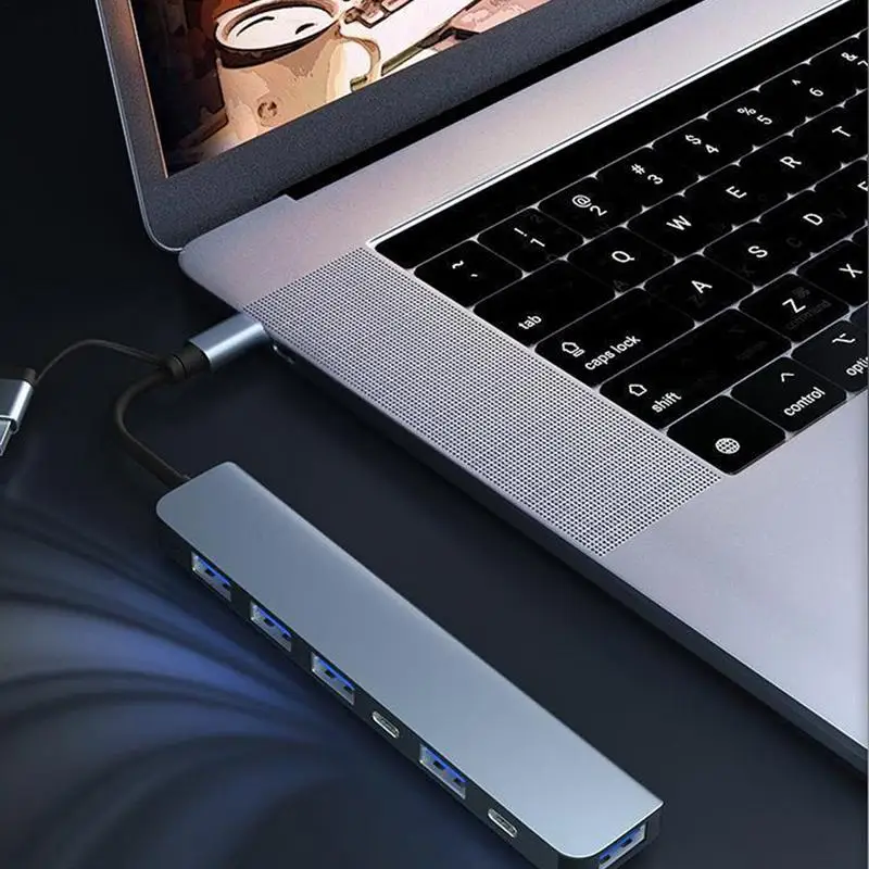 USBC Dock Double Port Docking Stations 8-in-1 USB C Dock Laptop Hub Computer USB C Hub Stable Multifunctional USB C Dock