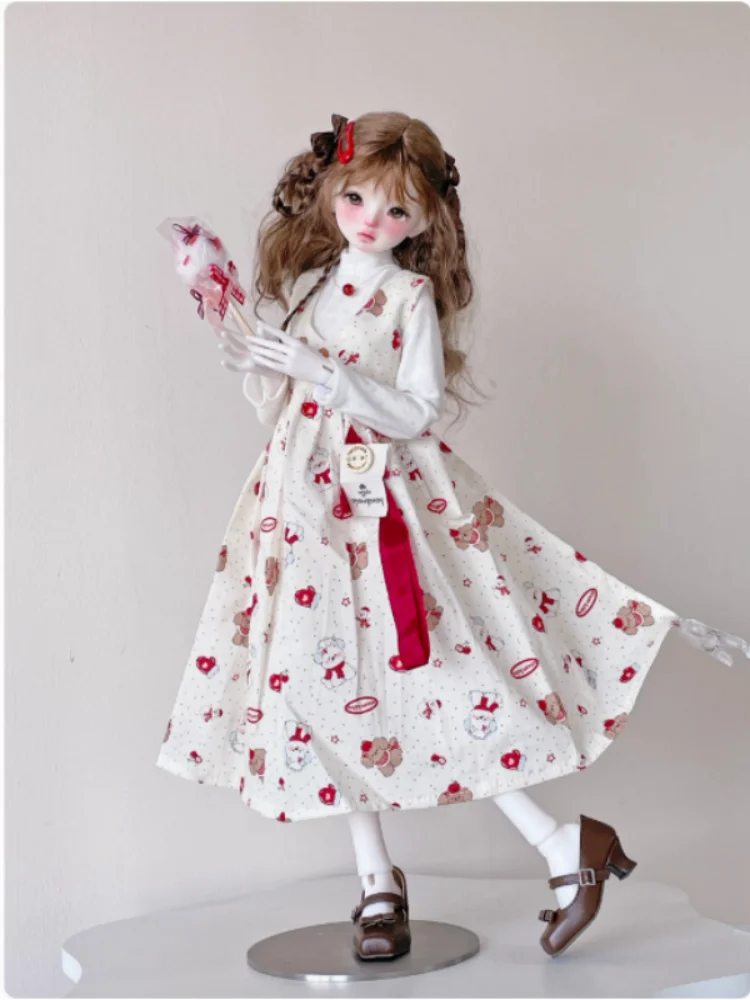 

Одежда для кукол BJD для кукол 1/4 MSD MDD, комплект с белым верхом и юбкой, аксессуары для одежды для кукол (без кукол)