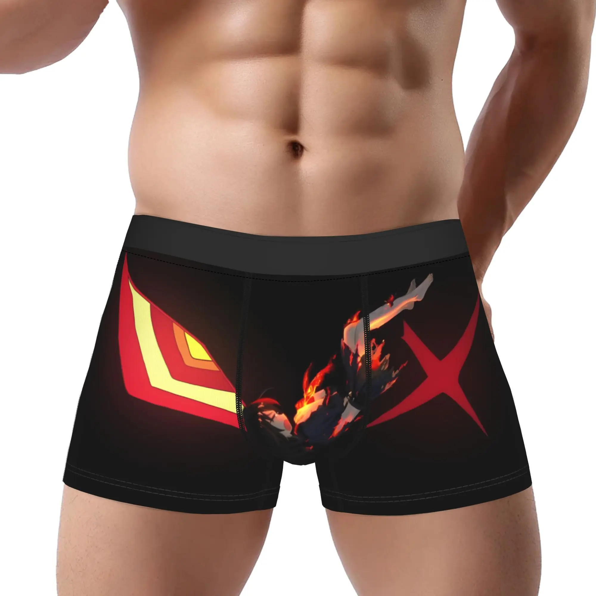 1piece Dark Gothic Anime Chelsea Underpants Homme Panties Man Underwear Print Shorts