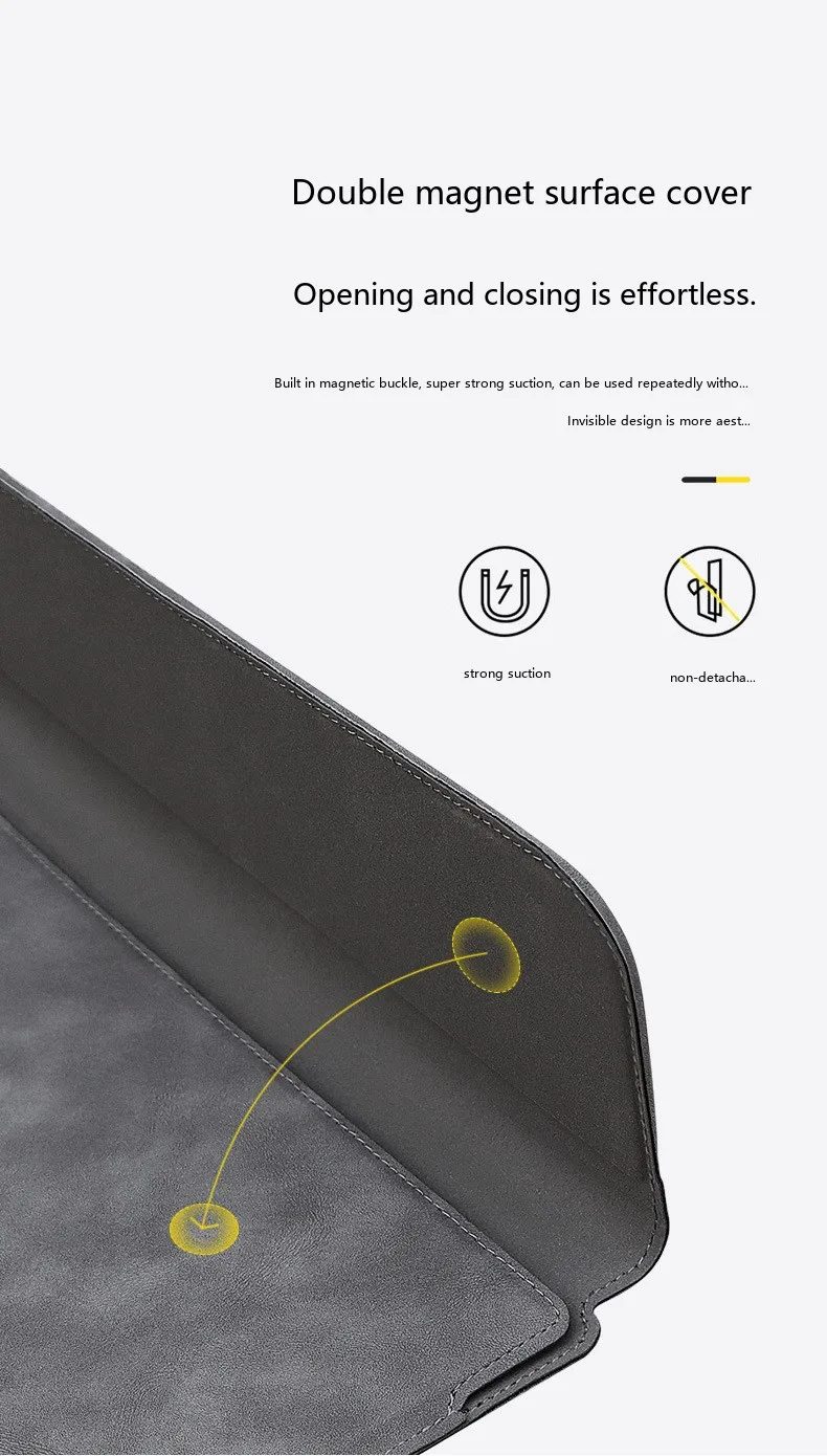 Laptop-Hülle aus Schafsleder 13,3-15,4 Zoll Ultrabook-Schutzhülle für MacBook Air Pro – Detail 9