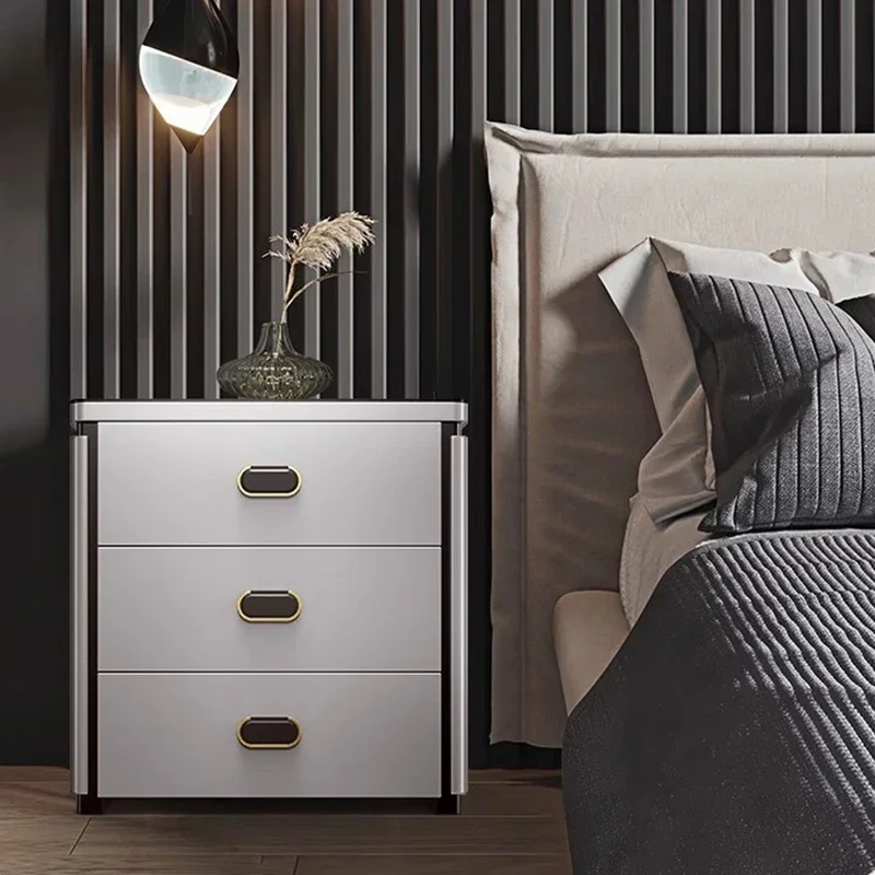

Прикроватная тумбочка в скандинавском стиле для спальни, умные шкафы, ящики, белая тумбочка, деревянный органайзер, модная мебель для салона Mesitas De Noche