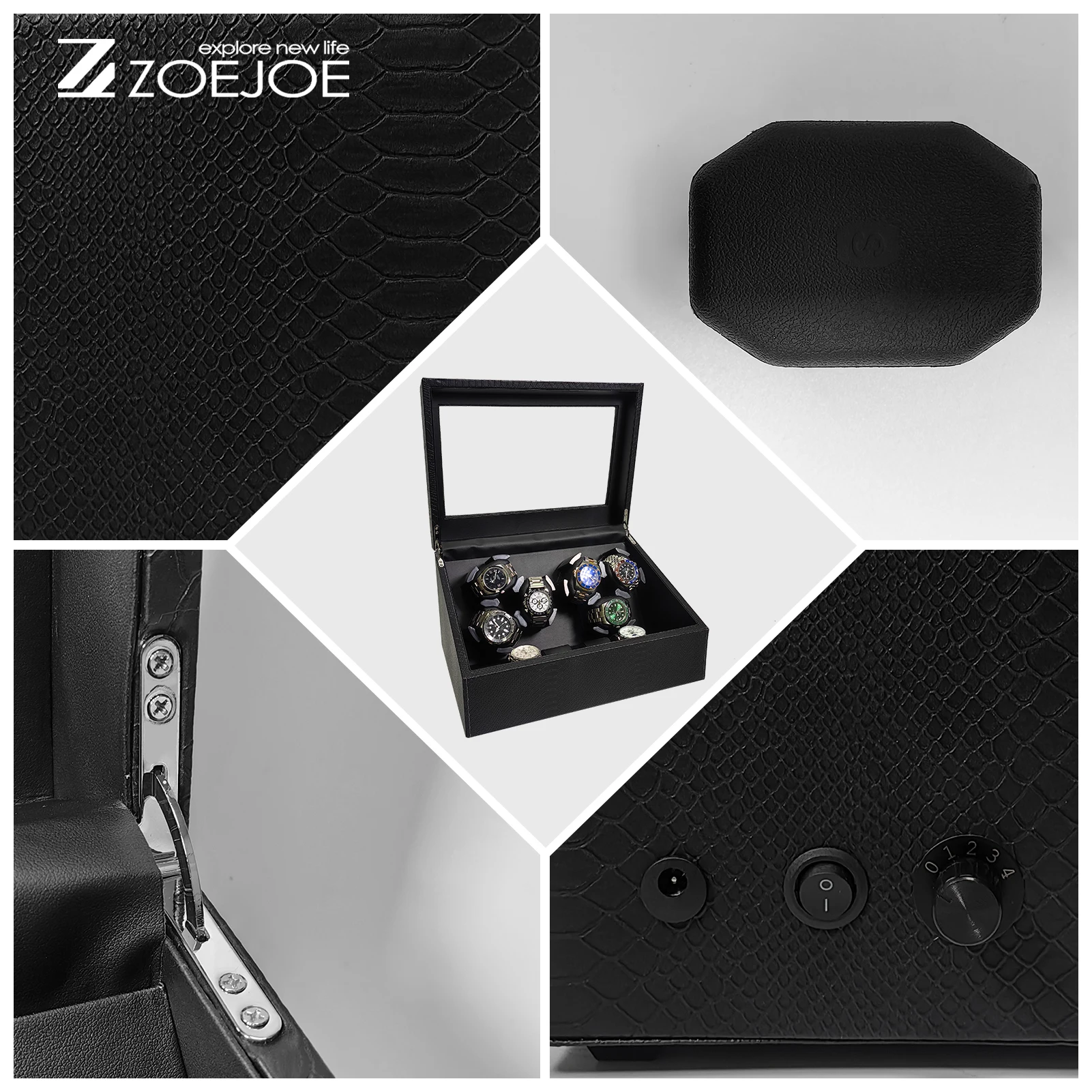 ZOEJOE 6 + 6 スロット自動時計ワインダー PU  - Luxury Watch Winder Box のレビューと価格