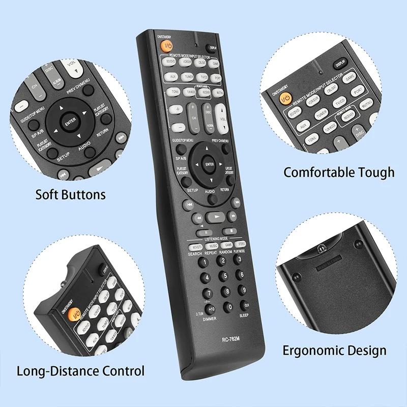 RC-762M Remote Control For ONKYO AV Receiver HT-R280 HT-R290 HT-R358 HT-R380 HT-R390 HT-R538 HTP-380 HT-RC230 HT-S3405 AVX-280