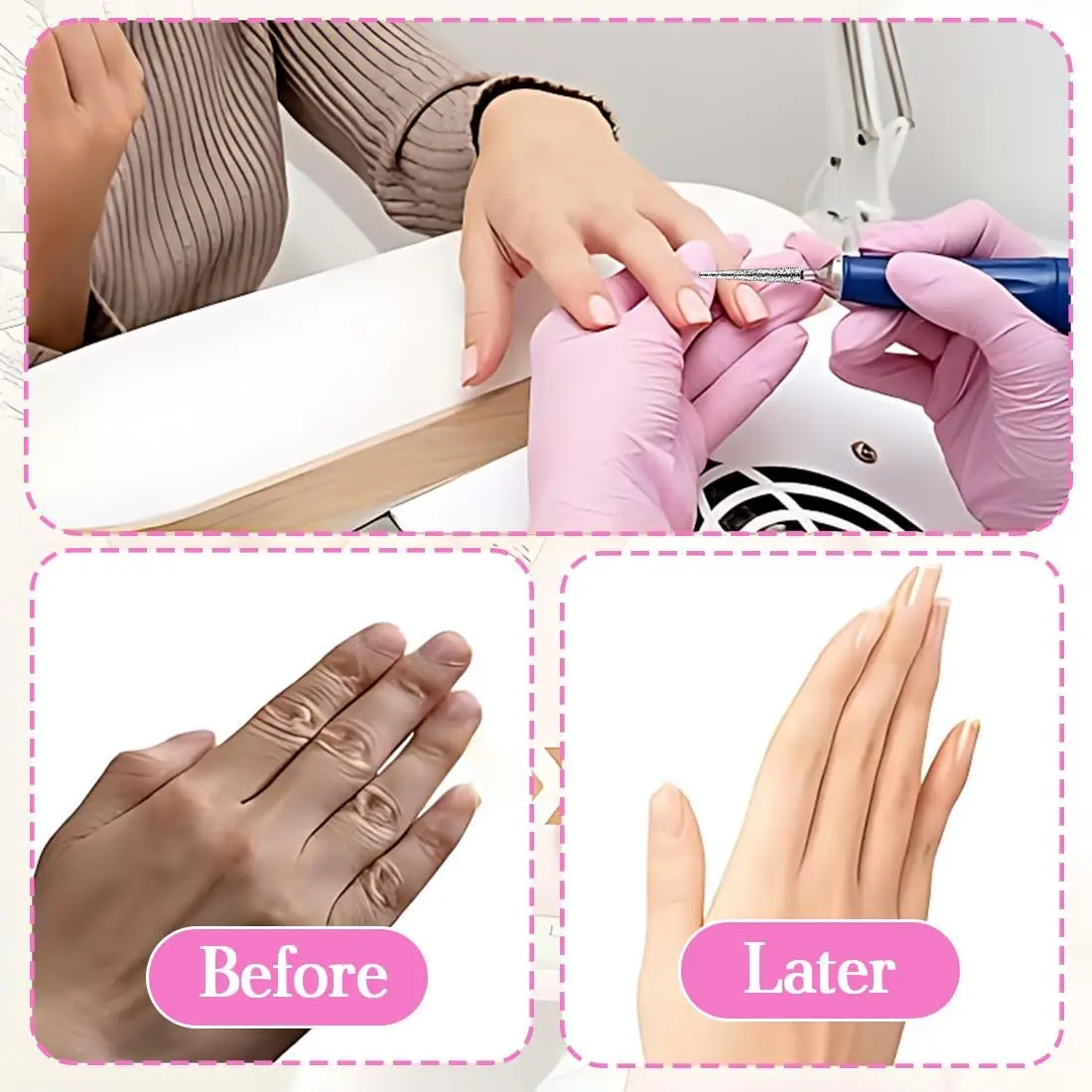 7 個のセラミックフライスカッターセットマニキュア用、組み合わせネイルドリルビットキット電気除去ジェル研磨ツール