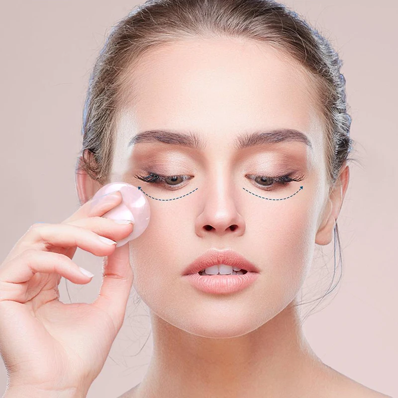 

Массажер для лица и тела JEAXI из розового кварца в форме гриба, нефритовый роллер для массажа лица, глаз и шеи, инструмент для ухода за кожей, спа-массажер Гуаша