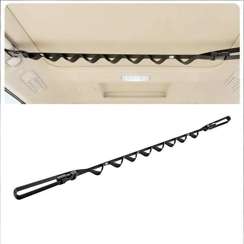 Car Clothes Storage Rack Multifunctional with Hooks Durable Non-slip Hanging Organizer for Business Travel Commute