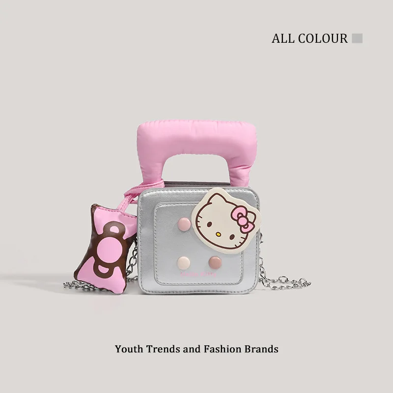 

Sanrio peripheral accessories shoulder bag HelloKitty mini chain small square bag one-shoulder cross-body bag birthday gift