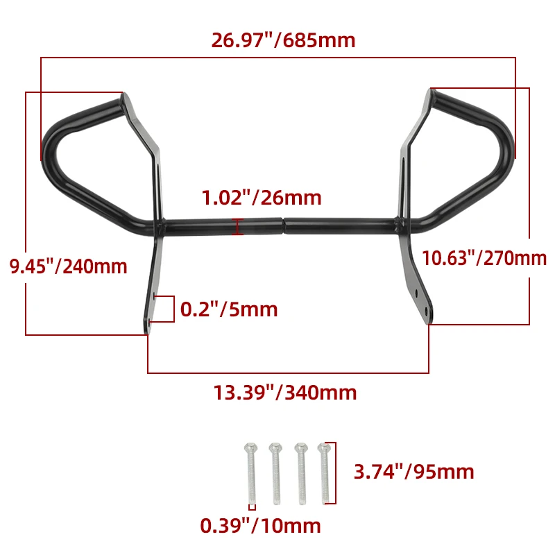 Engine Guard Landing Black Motorcycle Falling Protection Crash Bar Frame Accessories For Yamaha Stryker 1300 XVS1300 2011-2019