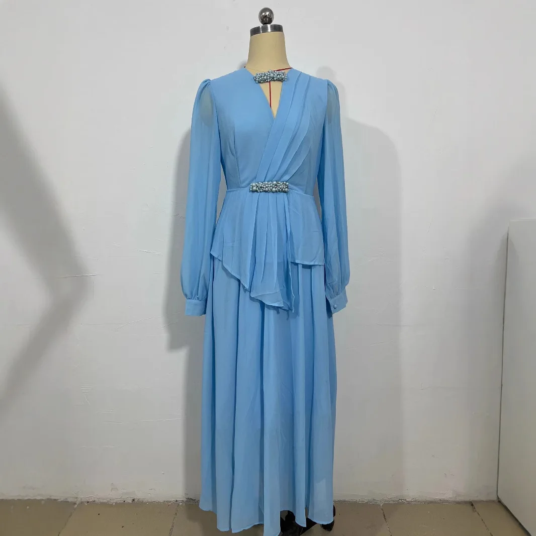 2025 Primavera A-line Gonna Set Hepburn Ruffle Francese Socialite Croce Gonna Lunga Boho 2025 Abito Estivo Abito Vestido Donna Festa