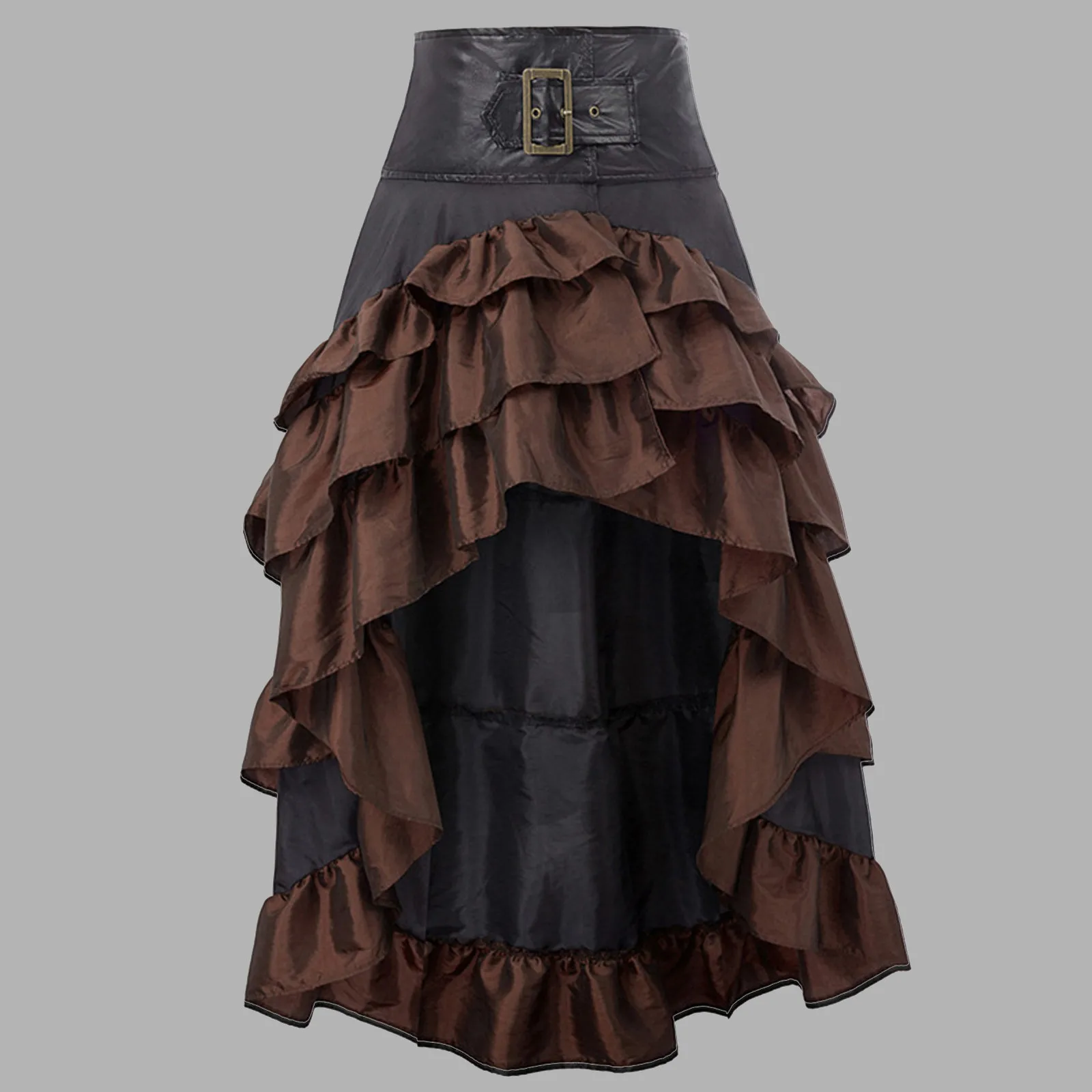 

Cosplay Vintage Steampunk Dress Victorian Medieval Ruffled Satin & Lace Trim Gothic Skirts Women Corset Skirt Pirate Costumes