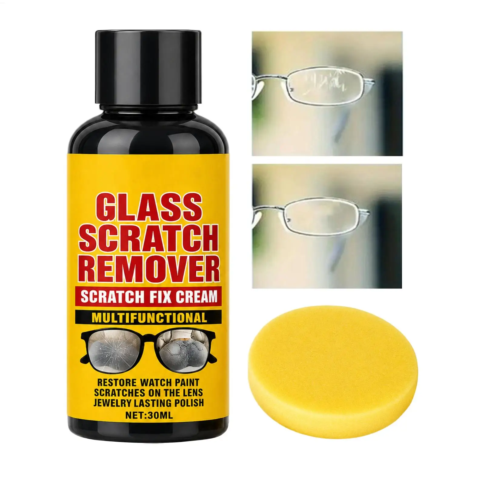 Glasses Scratch Repair Cream - Polishing Scratches On Glasses Lenses And Frames, Polishing And Grinding Scratches On Lenses