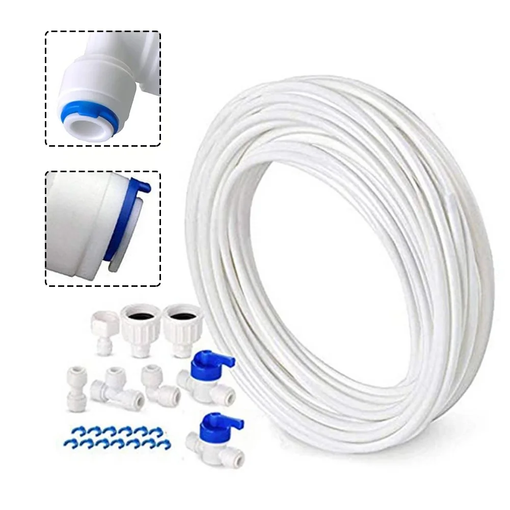 1/4 Inch Water Pipe Hose Tube With Quick Connector For RO Purifier Garden Filter 10M Short Suit 10M High Fitting Water Pipe Hose