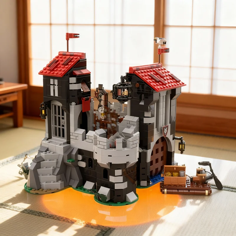 

1018pcs MOC Castle Wolfstone Wolfpack Model Building Toys Blocks Christmas Gifts Construction DIY Education Creative Idea