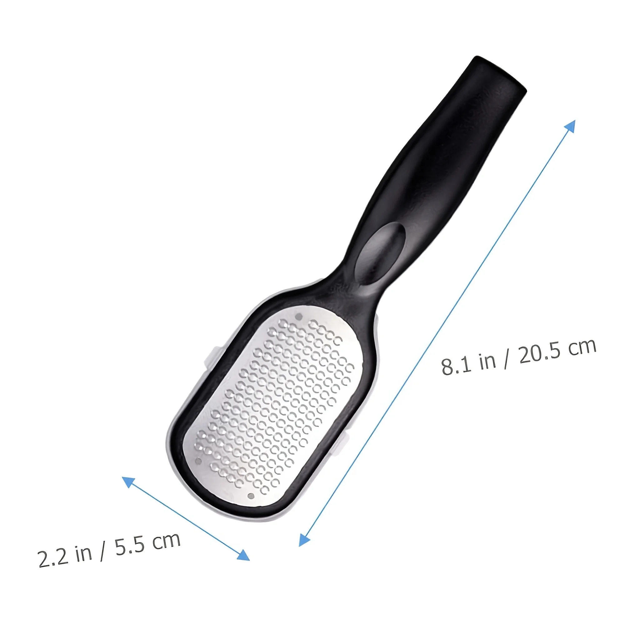Lima e rimozione professionale per piedi in acciaio inossidabile con manico e paraspruzzi, raschietto per luce morta adatto per rimuovere