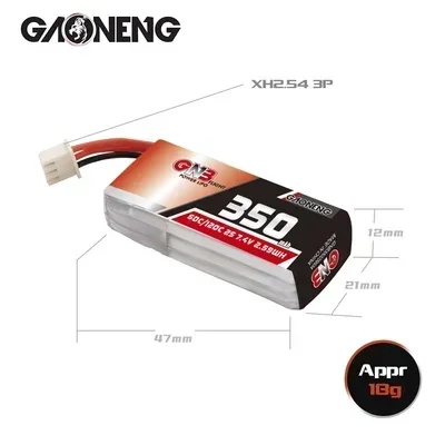 2PCS GNB Gaoneng 2S 350mah 7.4V 60C/120C Lipo Batterij XT30 XH-3P Plug Voor OMP M1 BETAFPV Beta75X Tiny Whoop Drones Mini-Z RC Auto