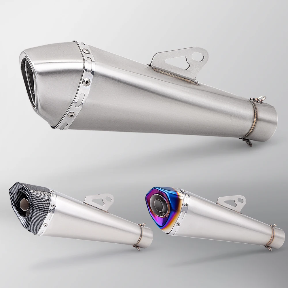 

51mm B12 Motorcycle Exhaust Muffler Pipe Escape Moto Silencer for NSS350 MT03 CBR400R GSR400 SV650 NINJA400 REBEL500 450SR