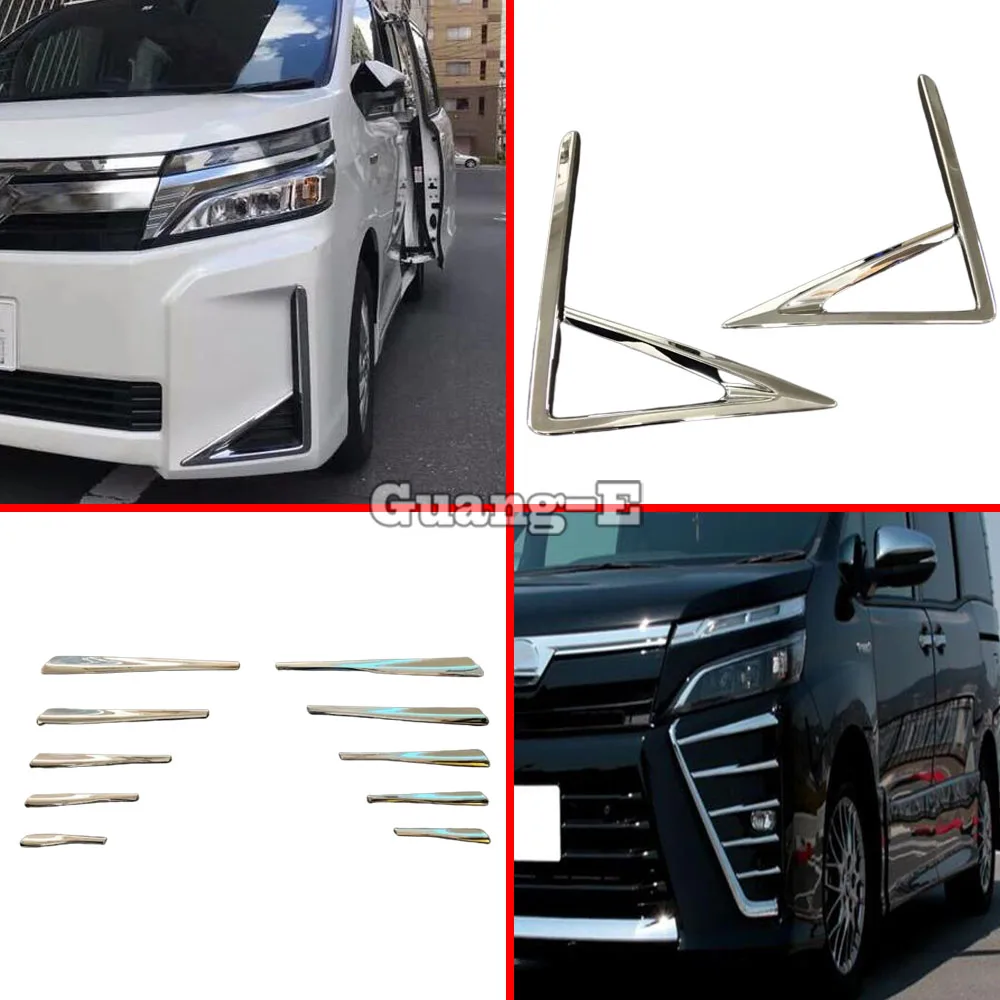 

Car Sticker Eyebrow Cover Trim Head Fog Light Lamp Frame 10PCs For Toyota Noah Voxy 80 Series 2015 2016 2017 2018 2019 2020 2021