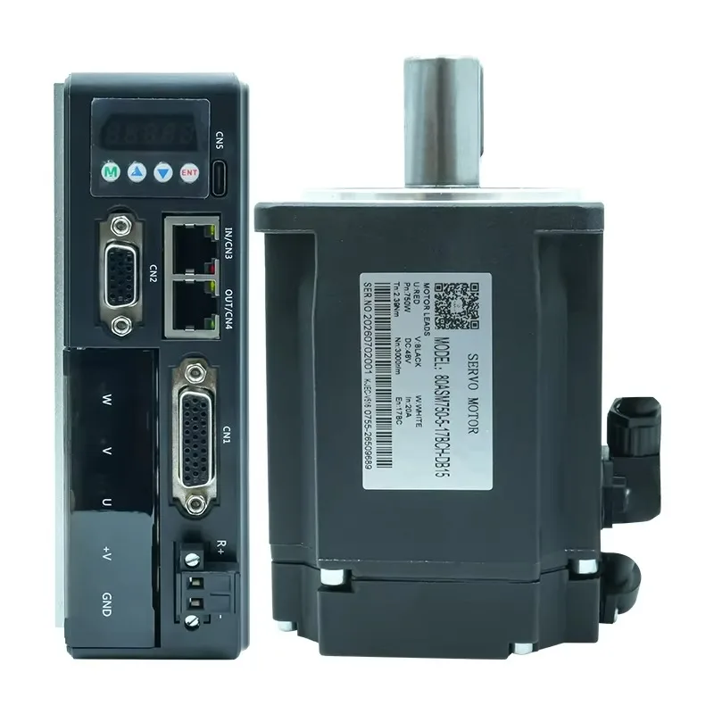 MCAC845-23B-EC+80ASM750-5-17BCH-DB15 2.38Nm Just Motion 3000rpm Servo Motor Driver for Cnc Machine