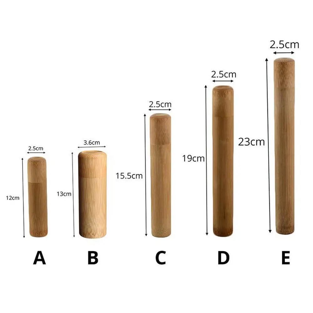 Portable Natural Bamboo Holder With Lid Jar Tea Canister Container Organizer Storage Box