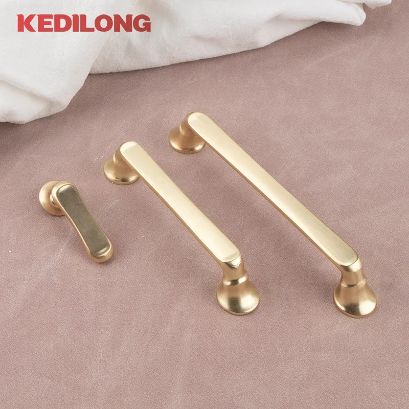 KEDLO Modern minimalist zinc alloy cabinet handle, kitchen cabinet gold knob, European light luxury drawer pull handle