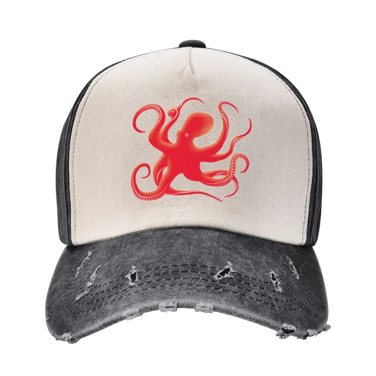 Bone de beisebol Red Octopus Silhouette Hat Hat, Party Hat para mulheres e homens, 2024