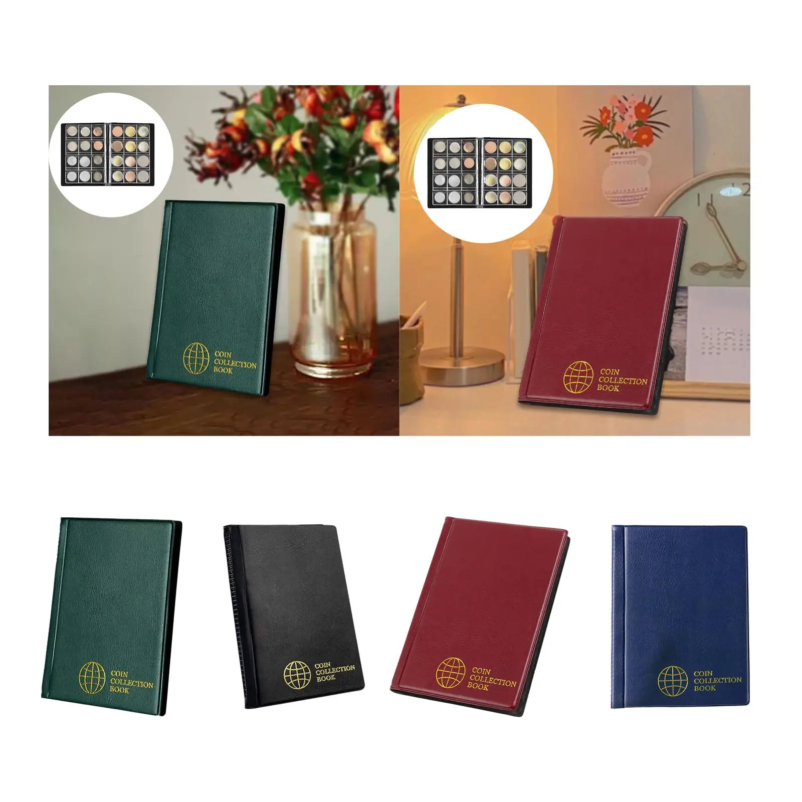 

Coin Collecting Page Currency Supplies Penny Pocket Storage Book Organizer