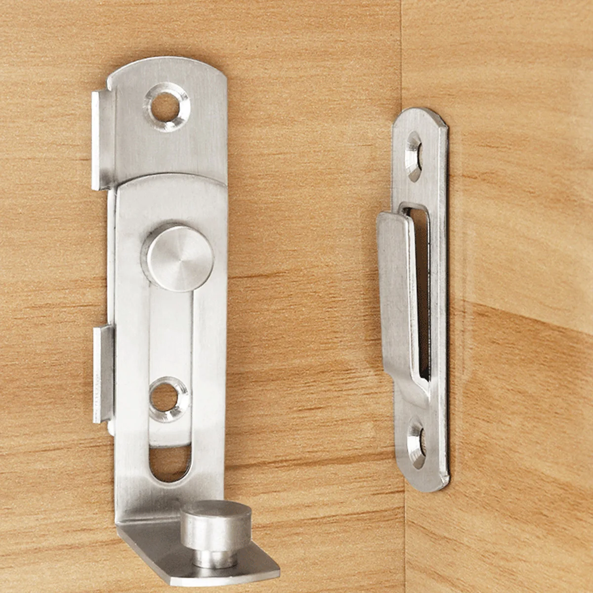 

2Pcs Door Latch 3 Inch Stainless Steel 90 Degree Bolt Lock for Indoor Outdoor Security Door Lock Security Barrel Bolt