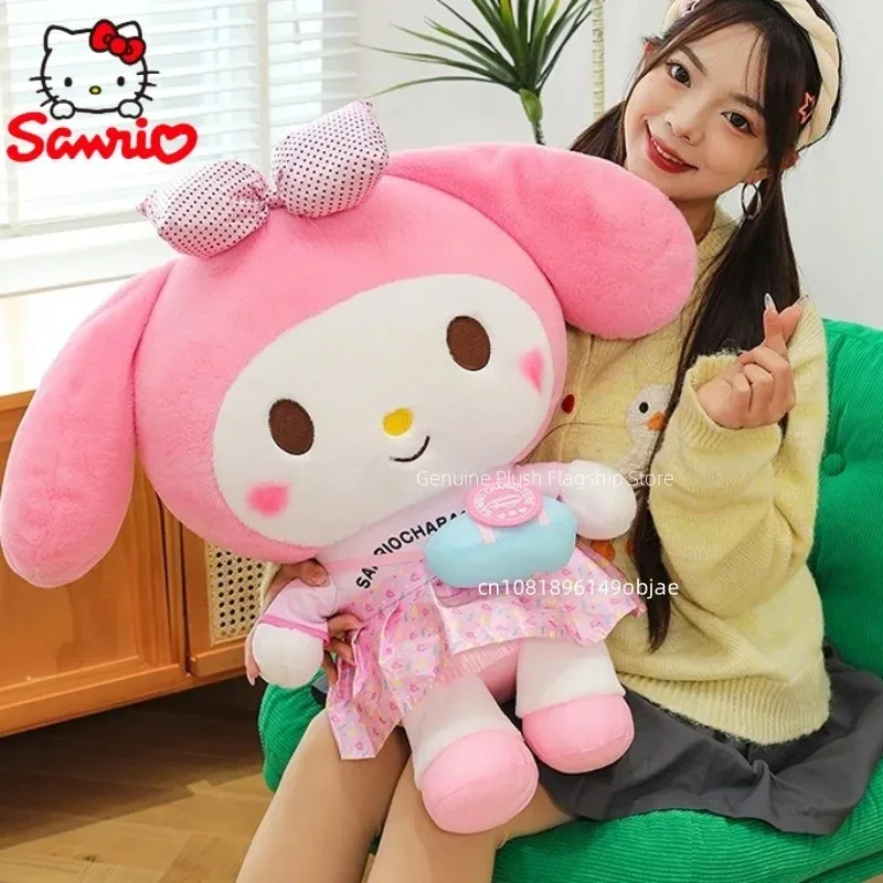 

Большая плюшевая игрушка Sanrio My Melody Kuromi 85 см, мультяшная аниме-кукла, декор для комнаты, подушка, украшение, подарок