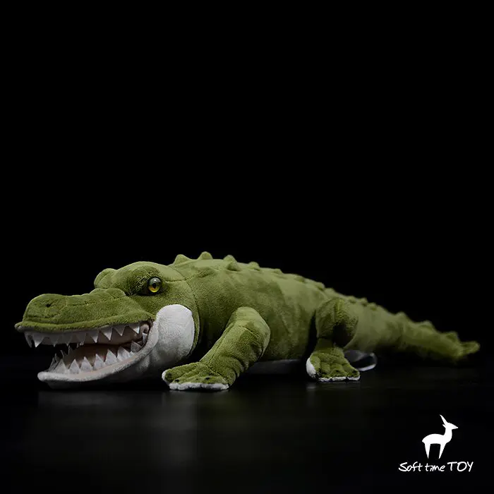Crocodile plush cute realistic green crocodile doll model gift